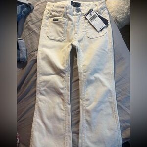 Corduroy white flare pants 4t